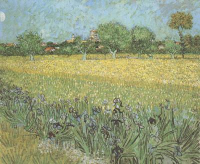 Vincent Van Gogh View of Arles with Irises in the Foreground (nn04) Spain oil painting art